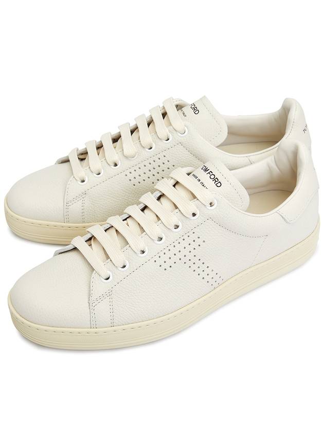 Grain Leather Low Top Sneakers White - TOM FORD - BALAAN 2