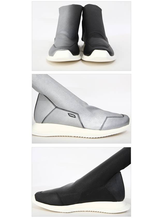 Men's Oblique Runner Stretch Chelsea Boots Black - RICK OWENS - BALAAN 5