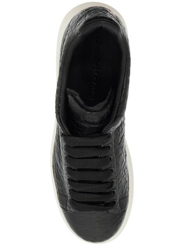 Oversized Lace-Up Low-Top Sneakers Black - ALEXANDER MCQUEEN - BALAAN 3