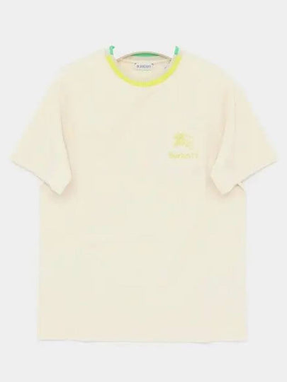 Kids Embroidery Logo Pocket Short Sleeve T-Shirt Cream - BURBERRY - BALAAN 2