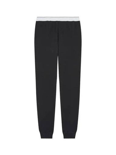 UNISEX Waffle Cotton Jogger Pants Black - ALEXANDER WANG - BALAAN 1