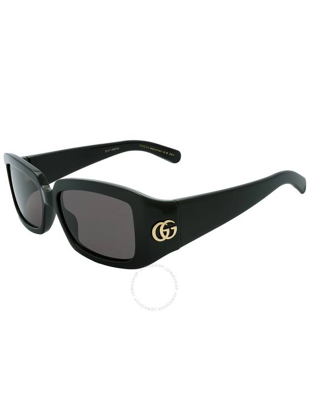 Logo Decorated Rectangle Sunglasses Black - GUCCI - BALAAN 4