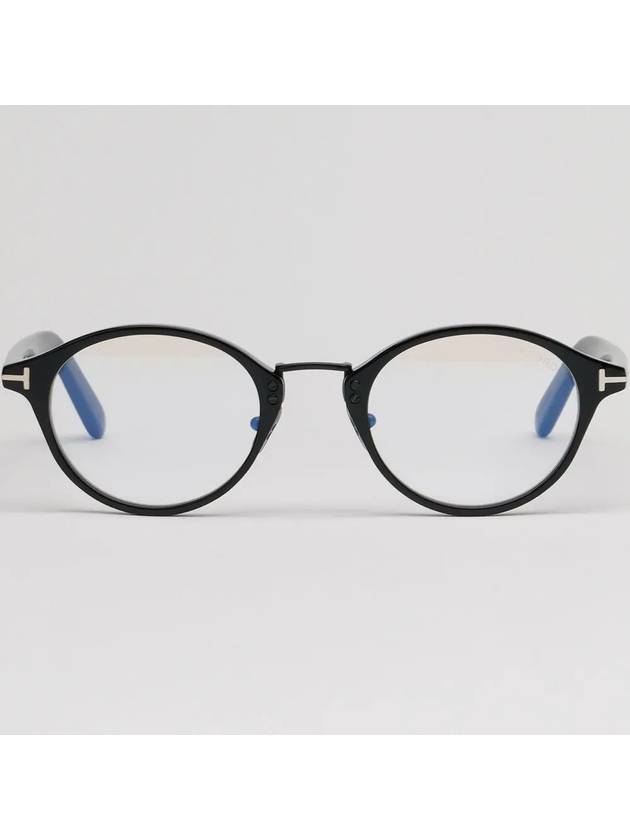 Blue light blocking glasses frame TF5920DB 005 round horn rim eye protection - TOM FORD - BALAAN 3