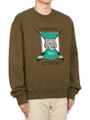 College Fox Print Sweatshirt Khaki - MAISON KITSUNE - BALAAN 4