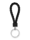 Intrecciato Leather Key Ring Black - BOTTEGA VENETA - BALAAN 2