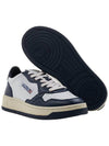 Medalist Navy Tab Low Top Sneakers White Navy - AUTRY - BALAAN 6