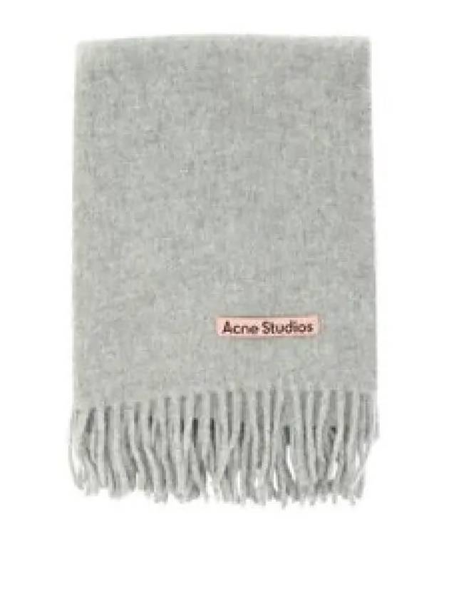 Wool Fringe Scarf Light Grey Melange - ACNE STUDIOS - BALAAN 2