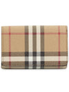 Vintage Check Leather Small Folding Wallet Archive - BURBERRY - BALAAN 3