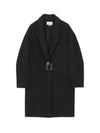 Women's Check Pattern Double Coat Dark Grey - ISABEL MARANT - BALAAN 2