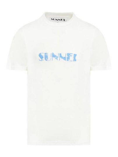 Big Logo Print Short Sleeve T-Shirt White - SUNNEI - BALAAN 2