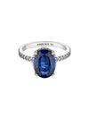 Women's Sparkling Statement Halo Ring Silver Blue - PANDORA - BALAAN 2