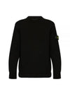 Compass Badge Wool Knit Top Black - STONE ISLAND - BALAAN 2