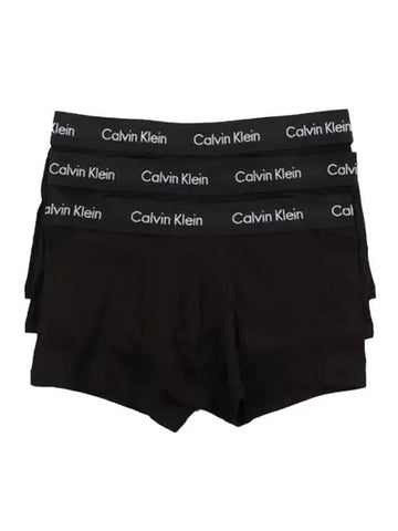 Men's Underwear Cotton Stretch 3 Pack Briefs Black - CALVIN KLEIN - BALAAN.