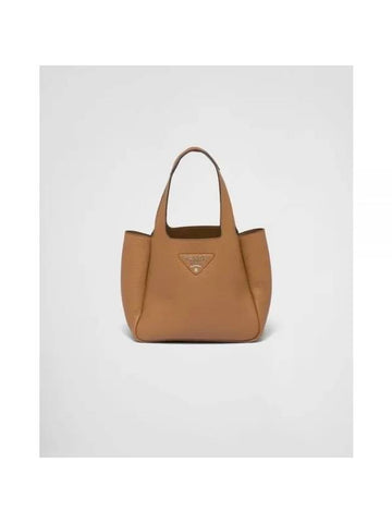 Leather Tote Bag Caramel - PRADA - BALAAN 1