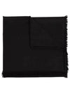 Monogram Square Large Scarf Black - SAINT LAURENT - BALAAN 2