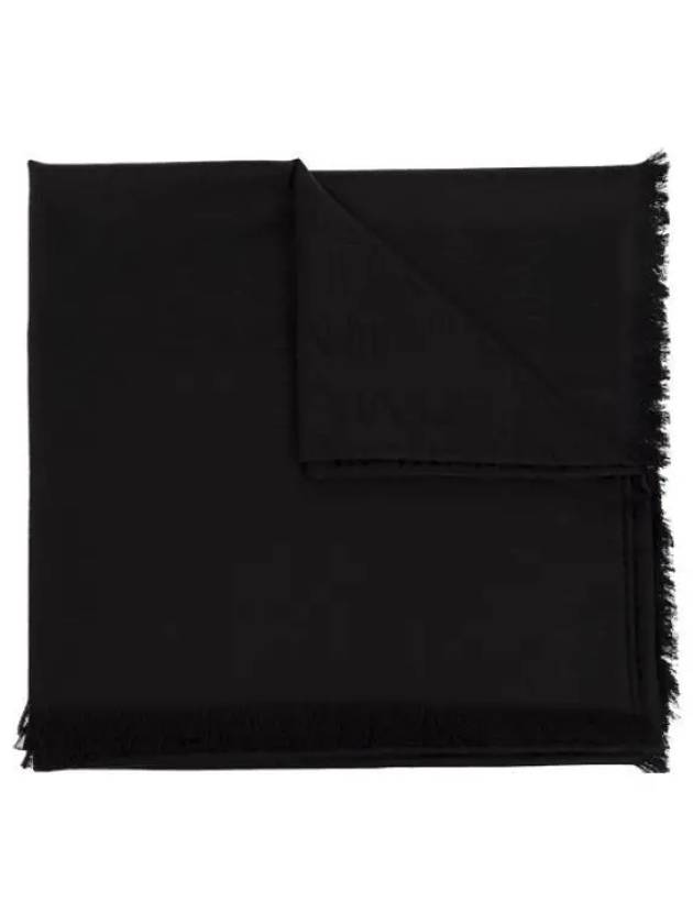 Monogram Square Large Scarf Black - SAINT LAURENT - BALAAN 2