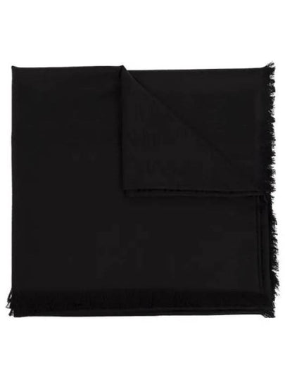 Monogram Square Large Scarf Black - SAINT LAURENT - BALAAN 2