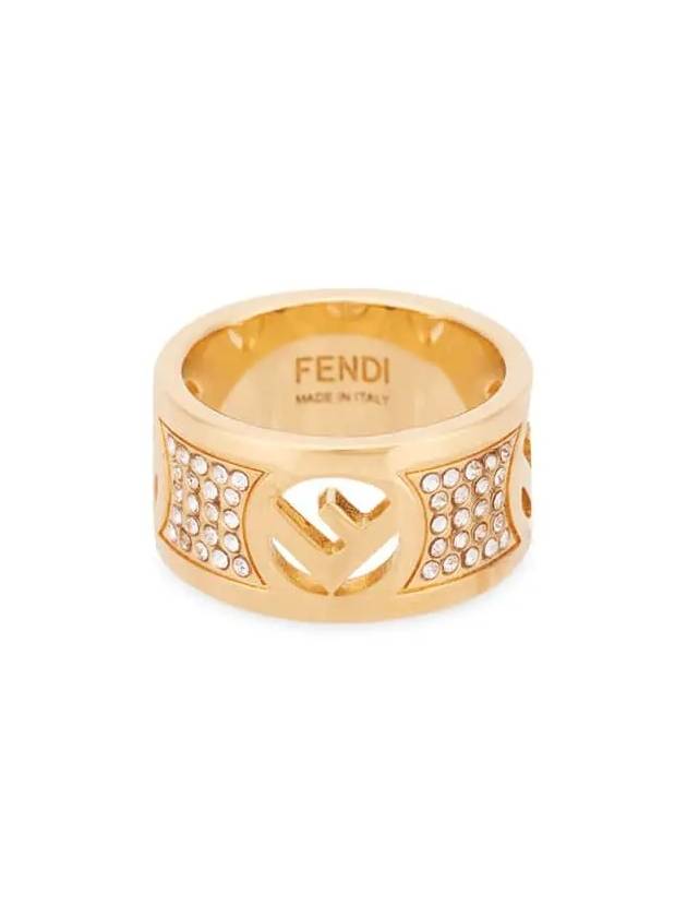 logo crystal wide ring gold - FENDI - BALAAN 4