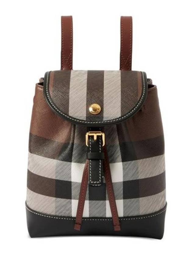 Check Mini Backpack Dark Brown - BURBERRY - BALAAN 2