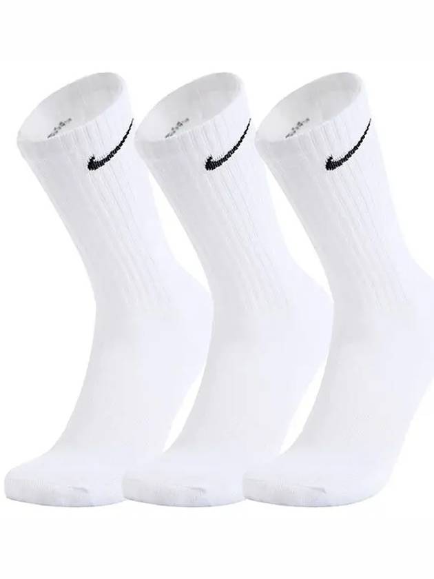 Everyday Cushioned Training Crew Socks 3 Pack White - NIKE - BALAAN 3