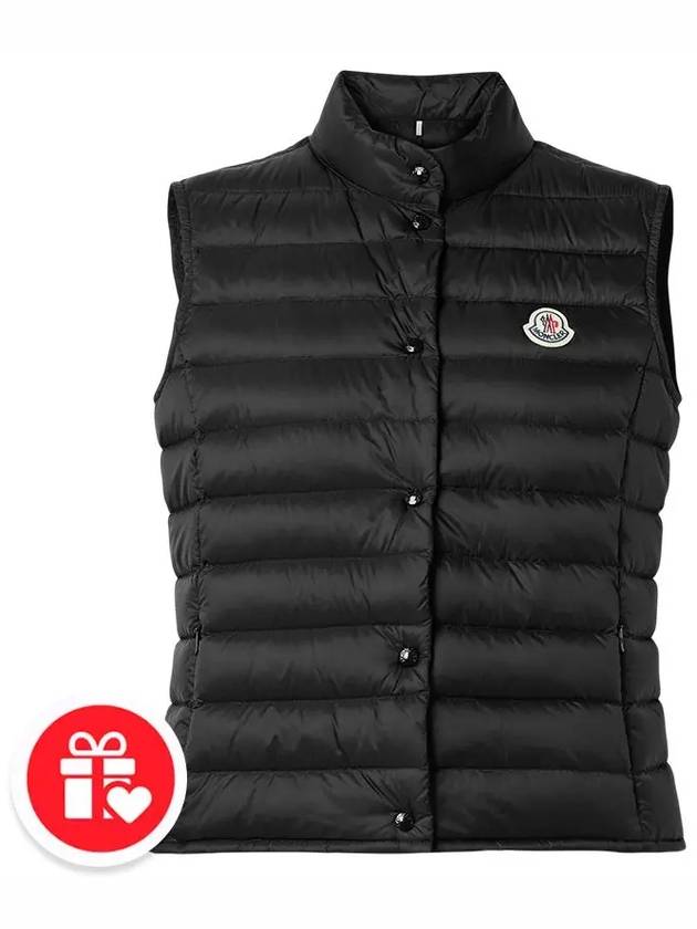 Liane Logo Patch Down Vest Black - MONCLER - BALAAN 9