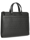 Embossed Calfskin Gancini Brief Case Black - SALVATORE FERRAGAMO - BALAAN 3