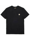 Workwear Pocket Short Sleeve T-Shirt Black - CARHARTT - BALAAN 1