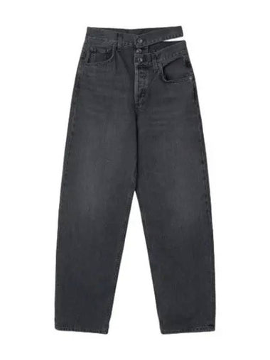 A Goldie Broken Waistband Denim Pants Black - AGOLDE - BALAAN 1