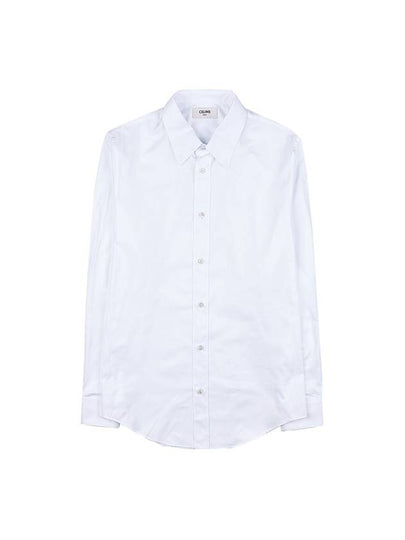 Poplin Long Sleeve Shirt White - CELINE - BALAAN 2