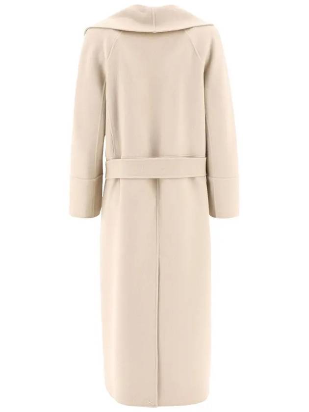 S Women's AMIE Belted Long Sleeved Single Coat Ecru - MAX MARA - BALAAN.