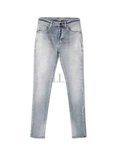 Women's Denim Skinny Jeans Light Blue - SAINT LAURENT - BALAAN 2