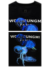 Jellyfish Back Logo Cotton Short Sleeve T-Shirt Black - WOOYOUNGMI - BALAAN 6