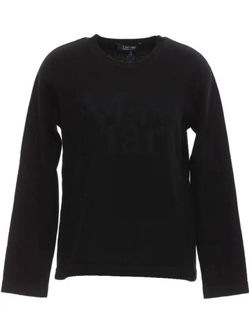 Women's Amalfi Logo Wool Knit Top Black - MAX MARA - BALAAN 1