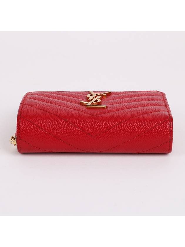 YSL gold plated red women s wallet 403723 - SAINT LAURENT - BALAAN 6