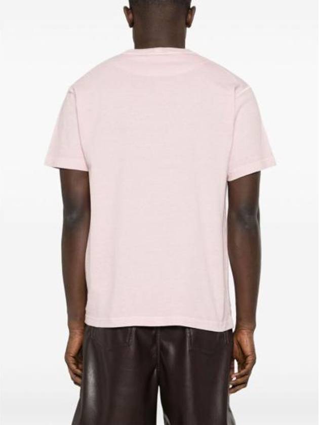 Organic Cotton Short Sleeve T-Shirt Pink - STONE ISLAND - BALAAN 5