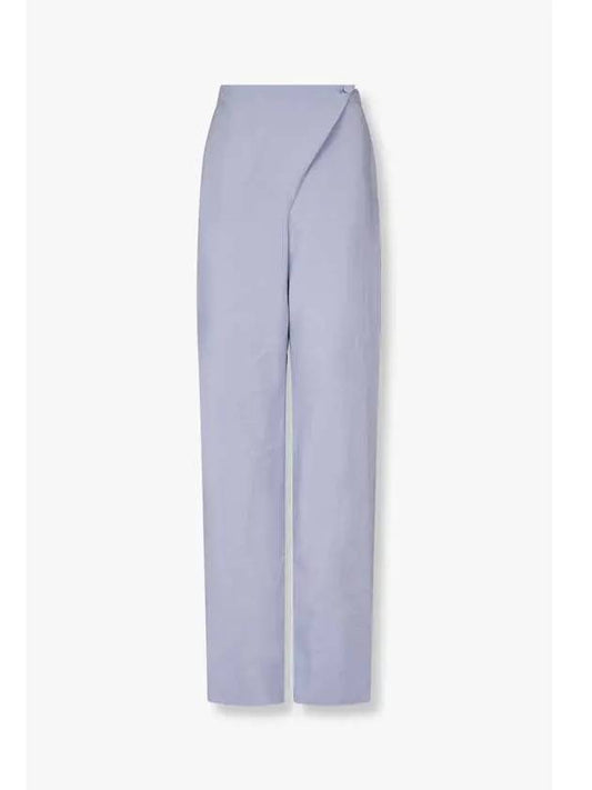 Women s back banding off center button pants light blue - EMPORIO ARMANI - BALAAN 1