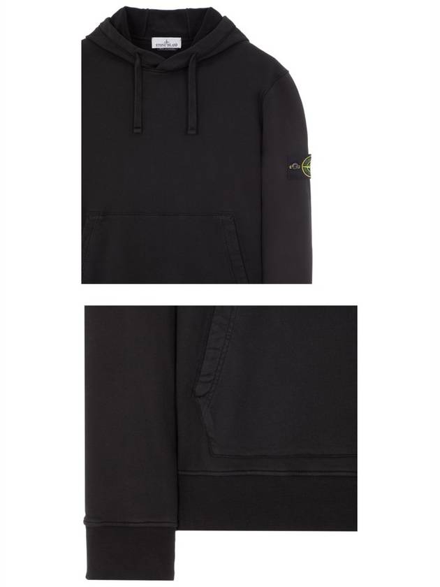 Wappen Patch Classic Fleece Hoodie Black - STONE ISLAND - BALAAN 6