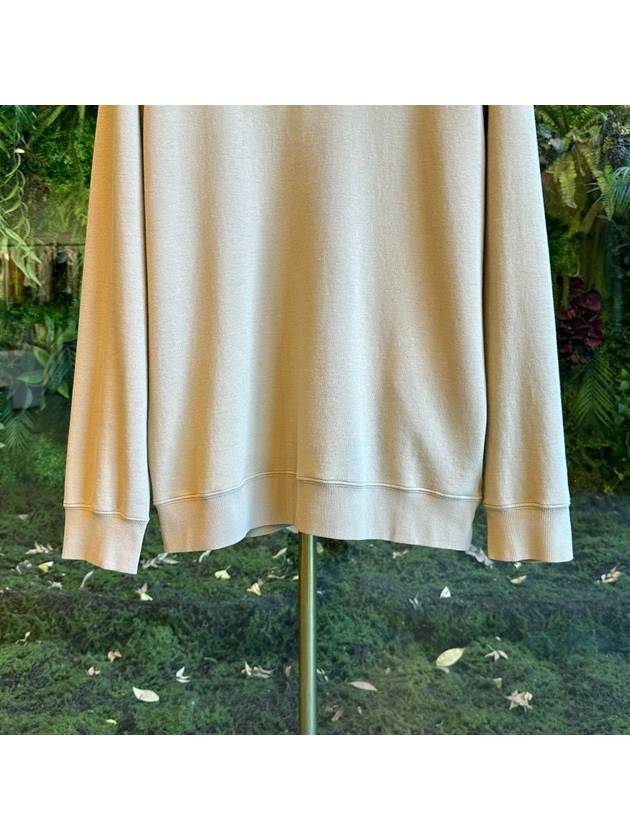 Embroidered Logo Sweatshirt Beige - BRUNELLO CUCINELLI - BALAAN 4