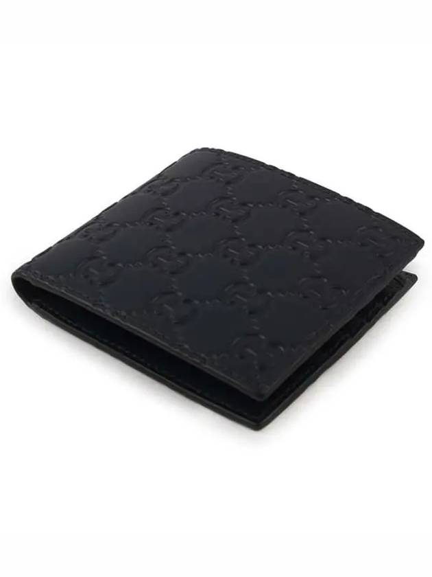 Signature GG Ssima Leather Half Wallet Black - GUCCI - BALAAN 6