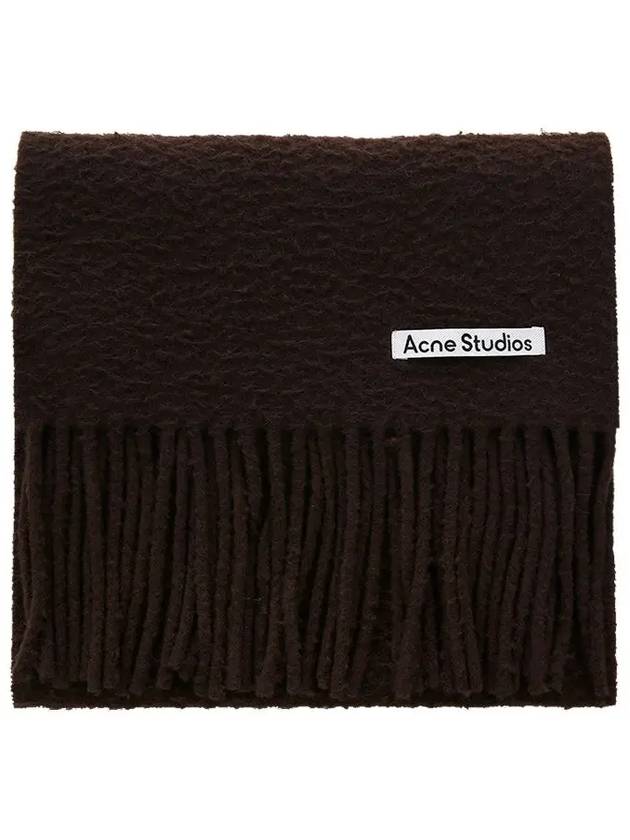 Wool Fringe Scarf Chocolate Brown - ACNE STUDIOS - BALAAN 3