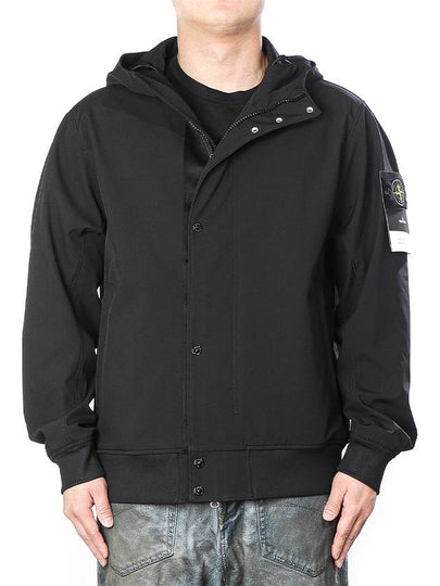 Light Soft Shell Zip-Up Hoodie Black - STONE ISLAND - BALAAN 2