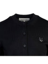 Bold Fox Head Patch Regular Cardigan Black - MAISON KITSUNE - BALAAN 5