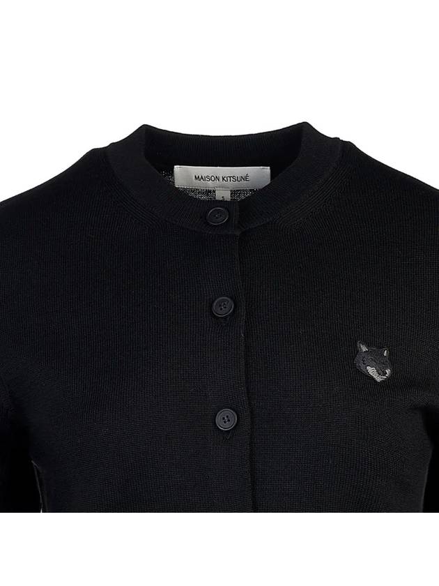 Bold Fox Head Patch Regular Cardigan Black - MAISON KITSUNE - BALAAN 5