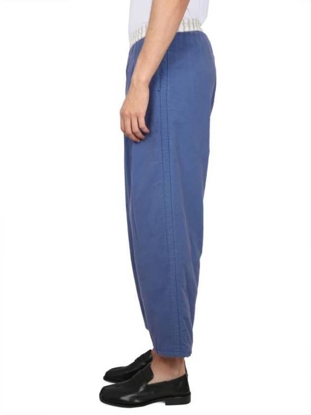 Loose Fit Cotton Crop Pants Blue - MAISON MARGIELA - BALAAN 7