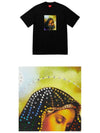 FW22KN47 BK Maria Rhinestone Printing Short Sleeve TShirt Black TShirt TSH - SUPREME - BALAAN 4