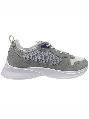 3SN283ZMI86 865 B25 Oblique Runner Sneakers Gray Blue Men’s Shoes TEO - DIOR - BALAAN 1