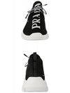 Men's Logo Knit Low Top Sneakers Black - PRADA - BALAAN 7