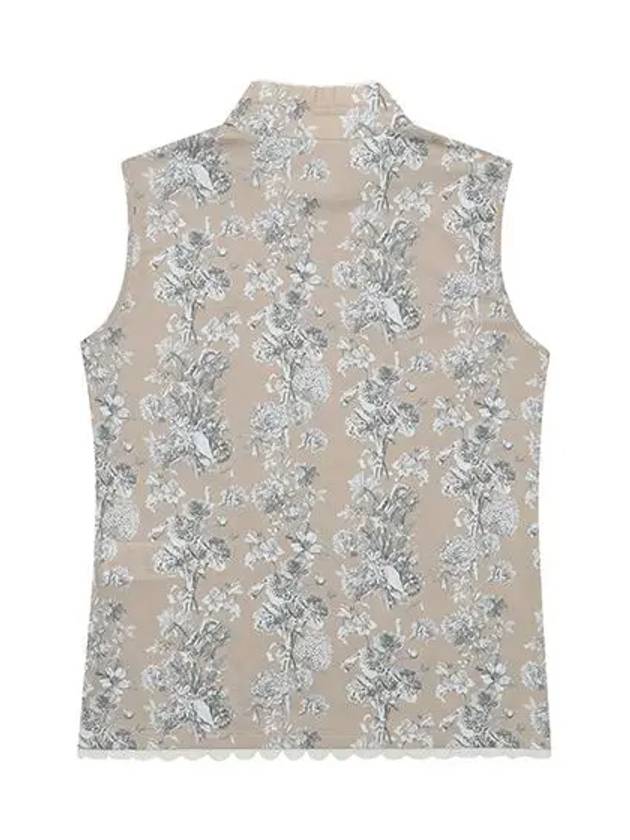 Bouquet Print Sleeveless 9832LAPFBEIGE - BLACK&WHITE - BALAAN 3