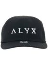 Embroidered Logo Cotton Ball Cap Black - 1017 ALYX 9SM - BALAAN 3