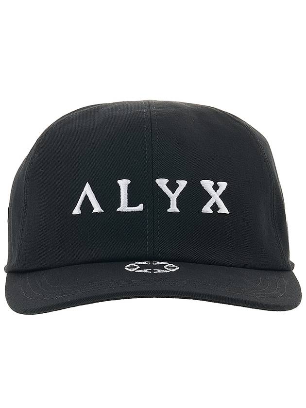 Embroidered Logo Cotton Ball Cap Black - 1017 ALYX 9SM - BALAAN 3